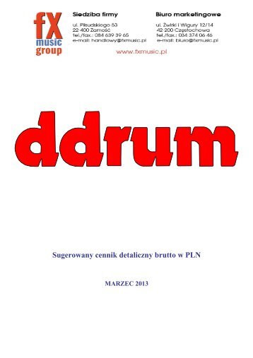 DDRUM - Sugerowany cennik detaliczny brutto w ... - FX-Music Group