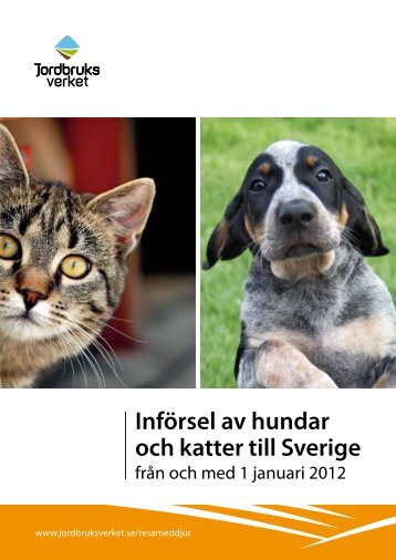 InfÃ¶rsel av hundar och katter till Sverige