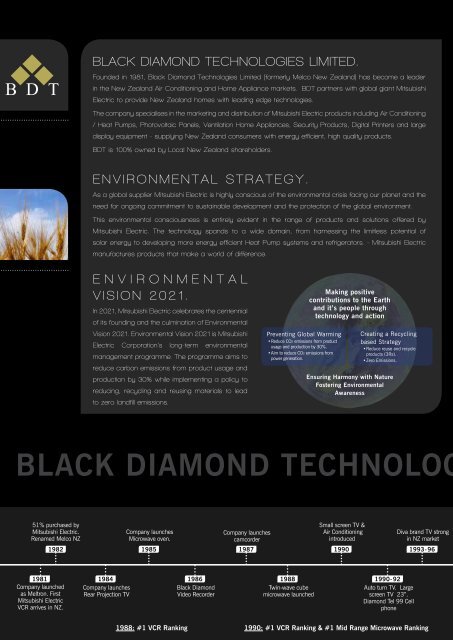 BLACK DIAMOND TECHNOLOGIES LTD