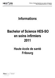 Informations sur la filiÃ¨re Bachelor HES-SO en soins ... - HEdS-FR