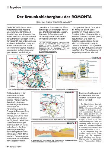 Der Braunkohlebergbau der ROMONTA - RDB eV