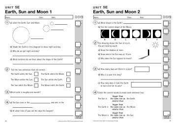 UNIT 5E Earth, Sun and Moon 1 - Rising Stars