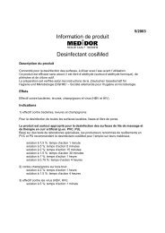 Information de produit Desinfectant cosiMed - MEDiDOR/SISSEL