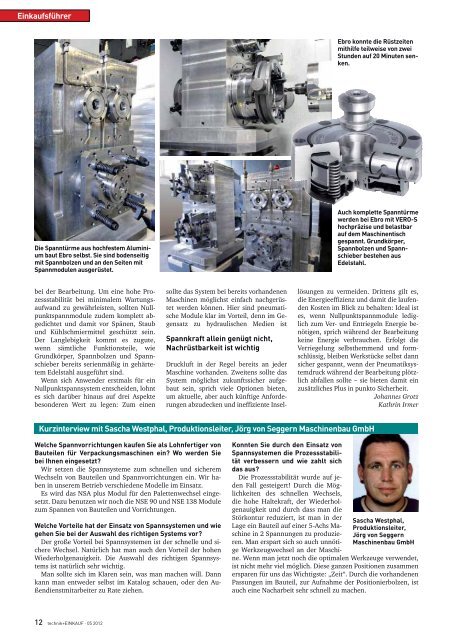 Ausgabe 5 / 2012 - technik + EINKAUF