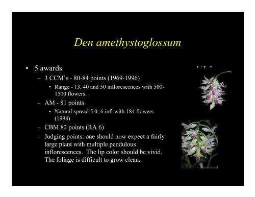 The Genus Dendrobium - Western North Carolina Orchid Society
