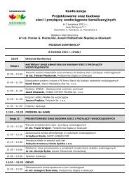 program konferencji Projektowanie oraz budowa sieci i ... - Dendros