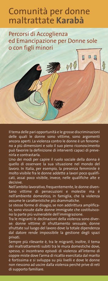 ComunitÃ  per donne maltrattate KarabÃ  - Dedalus cooperativa sociale