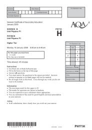 GCSE Science B (Physics) Unit 1 Physics (Higher ... - Physics@egs