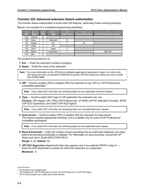 IVX X-Class Administrator's Manual