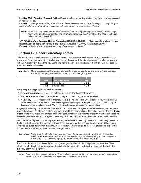 IVX X-Class Administrator's Manual