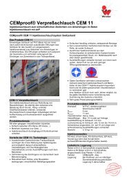 CEMproofÂ® VerpreÃschlauch CEM 11 - WENZLER Bausysteme