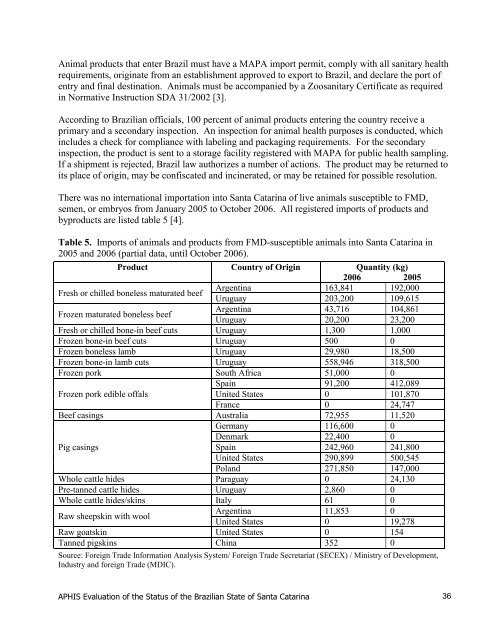 Exhibit 8, 100416 Brazil FMD Risk Evaluation - R-Calf