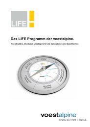 Das LIFE Programm der voestalpine. - Arbeit und Alter