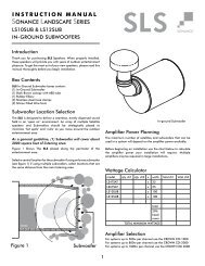 Landscape LS12SUB Manual - Sonance