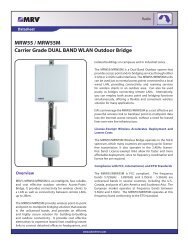 MRW55 / MRW55M Carrier Grade DUAL BAND WLAN Outdoor Bridge