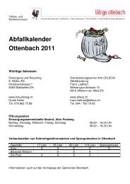 Abfallkalender Ottenbach 2011 - Gemeinde Ottenbach