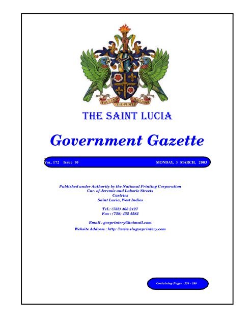 Government Gazette - National Printing Corporation