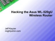 Hacking the Asus WL-520gU Wireless Router  - MightyOhm