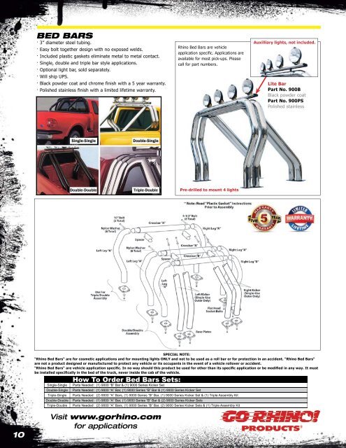 to open the go rhino brochure - Truck Accessory Information Center