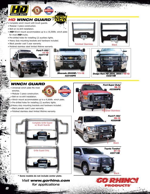 to open the go rhino brochure - Truck Accessory Information Center