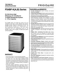 Air Handler Specification Sheets - Air Conditioner HQ