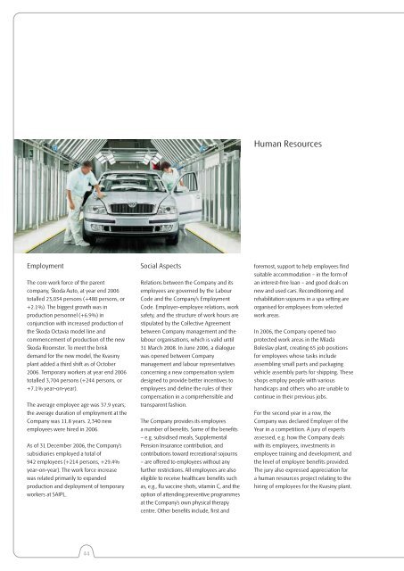 Å kodaAuto ANNUAL REPORT 2006 - Skoda Auto