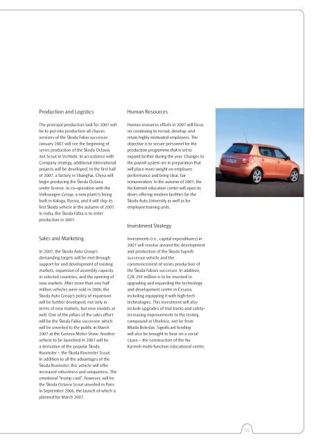 Å kodaAuto ANNUAL REPORT 2006 - Skoda Auto