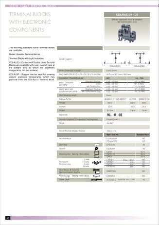 TERMINAL BLOCKS WITH ELECTRONIC COMPONENTS