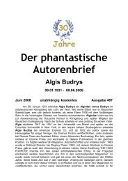 Der phantastische Autorenbrief Algis Budrys 09.01.1931