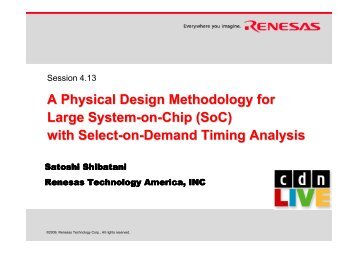 A Physical Design Methodology for Large System-on-Chip (SoC ...