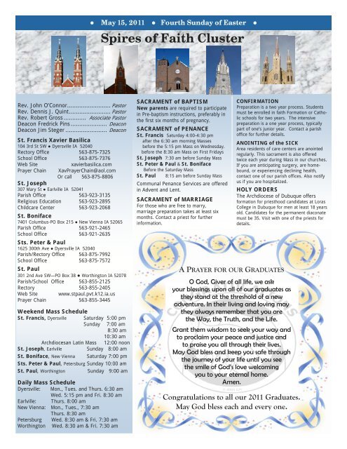 5 15 11 Bulletin 11047 Pub St Francis Xavier Basilica