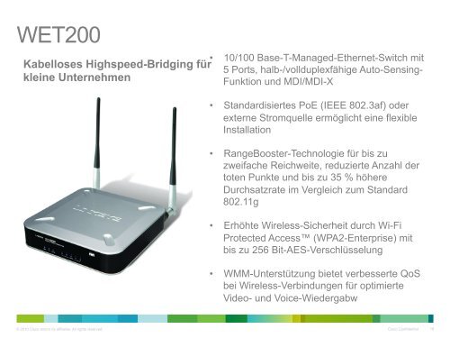 8 Schritte zum perfekten Netzwerk 3. WLAN Technik - Komm zu Cisco