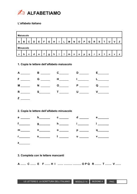 ALFABETIAMO - Italiano L2