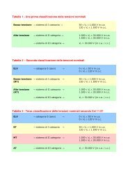 Tabella 1 - Una prima classificazione delle tensioni ... - Elettricoplus