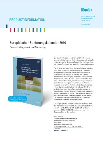 Bel. ProdNeu.- Sanierungskalender 2010 - Bau-Satz