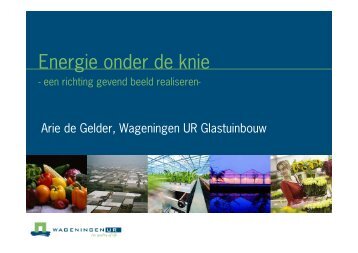 Energie onder de knie - Energiek2020