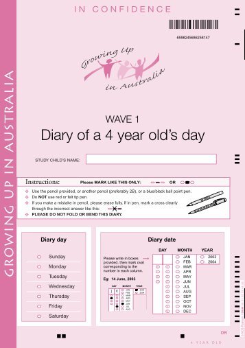 Dress rehearsal 4-year-old diary