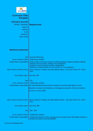 Curriculum Vitae Europass