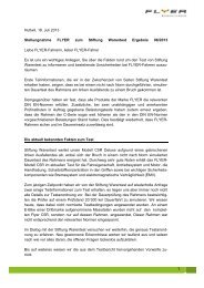 Stellungnahme FLYER zum Stiftung Warentest Ergebnis 06/2013