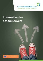 Information for School Leavers 2013 (pdf) - Citizens Information Board