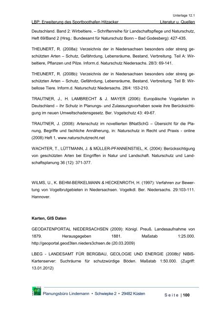 Landschaftspflegerischer Begleitplan - Niedersächsischer ...