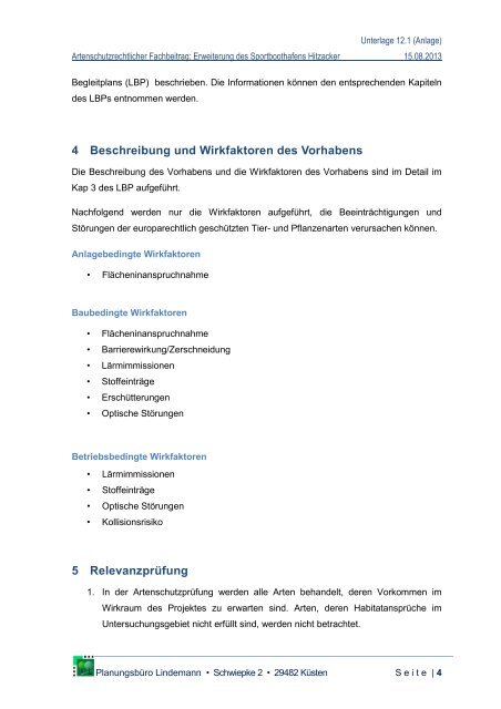 Landschaftspflegerischer Begleitplan - Niedersächsischer ...