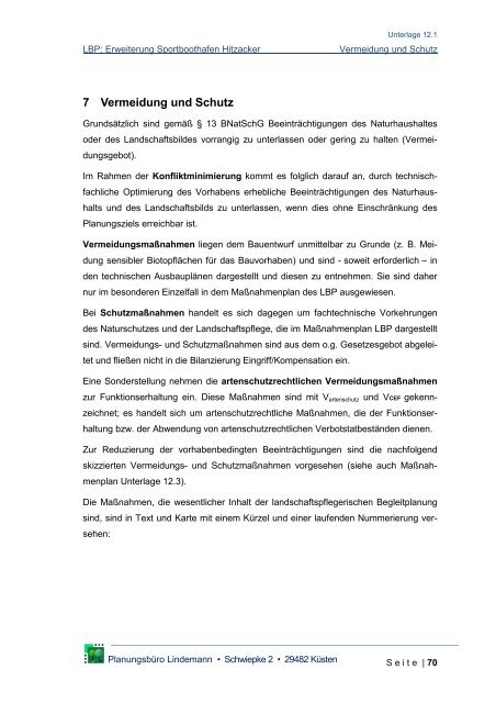 Landschaftspflegerischer Begleitplan - Niedersächsischer ...