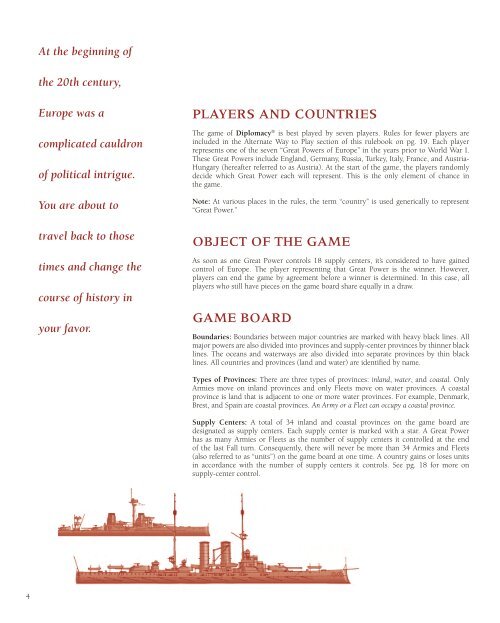 Diplomacy Rulebook - Wizards of the Coast