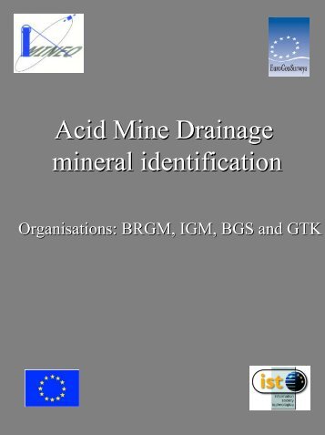 Acid Mine Drainage waste and mineral identification - Mrs. L ... - brgm