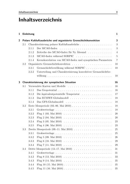 Charakterisierung der synoptischen Situation während der ...