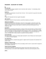 GLOSSARY OF ENCODER TERMINOLOGY - Dynapar