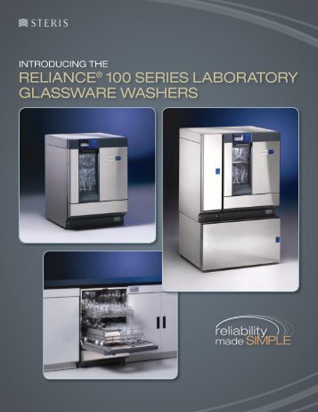 relianceÂ® 100 series laboratory glassware washers - Steris Life ...