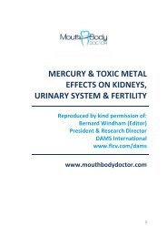 Kidneys and Mercury Research - Mouth Body Doctor