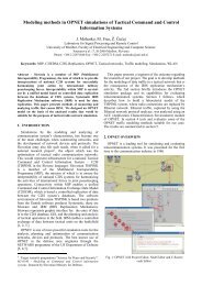 Modeling methods in OPNET simulations of Tactical Command and ...